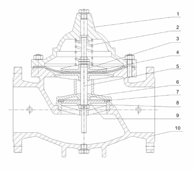 進(jìn)口水泵控制閥結(jié)構(gòu)圖