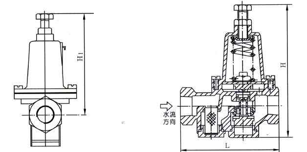 200P可調(diào)式減壓閥尺寸圖